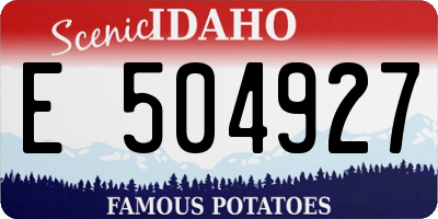 ID license plate E504927