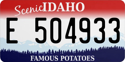 ID license plate E504933