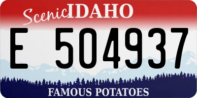 ID license plate E504937