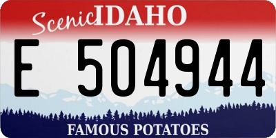 ID license plate E504944