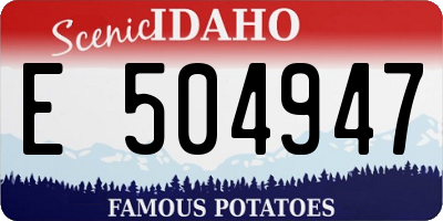 ID license plate E504947