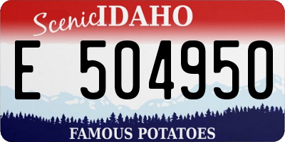 ID license plate E504950