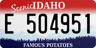 ID license plate E504951