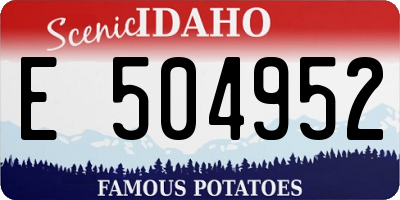 ID license plate E504952