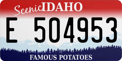 ID license plate E504953