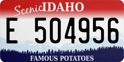 ID license plate E504956
