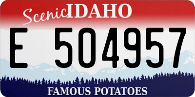 ID license plate E504957