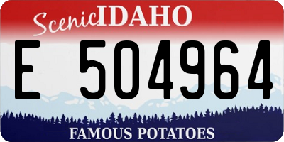 ID license plate E504964