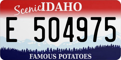 ID license plate E504975