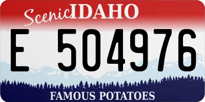 ID license plate E504976