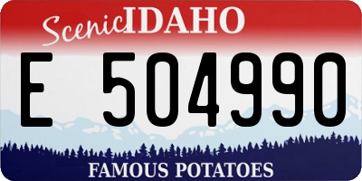 ID license plate E504990