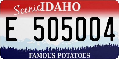 ID license plate E505004