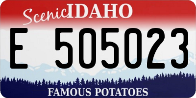ID license plate E505023
