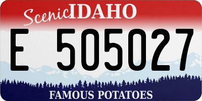 ID license plate E505027