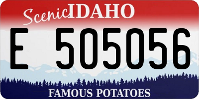 ID license plate E505056