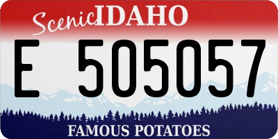 ID license plate E505057