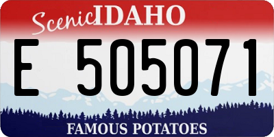 ID license plate E505071