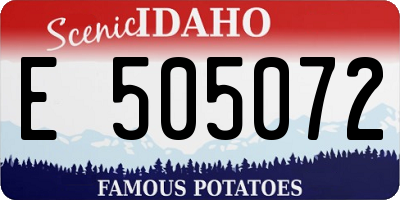 ID license plate E505072