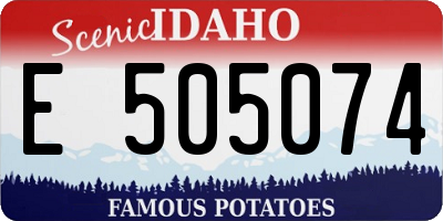 ID license plate E505074