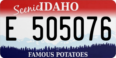 ID license plate E505076