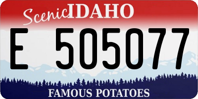 ID license plate E505077