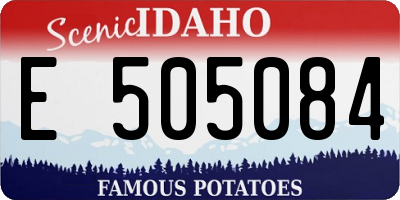 ID license plate E505084