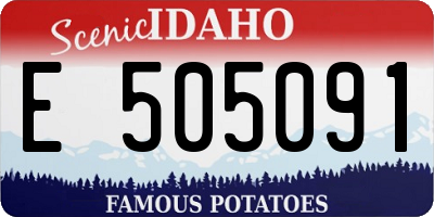 ID license plate E505091