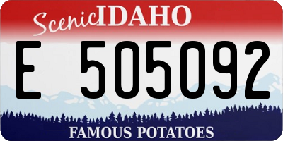 ID license plate E505092