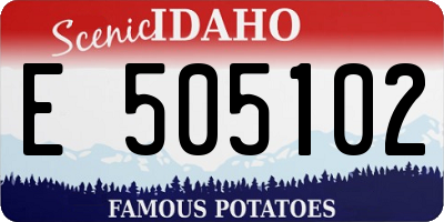 ID license plate E505102