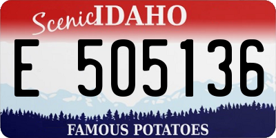 ID license plate E505136