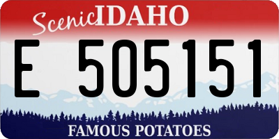 ID license plate E505151