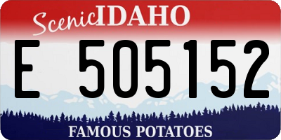 ID license plate E505152
