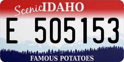 ID license plate E505153