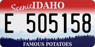 ID license plate E505158