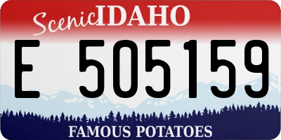 ID license plate E505159