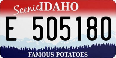 ID license plate E505180