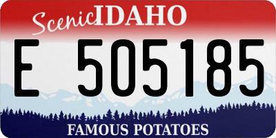 ID license plate E505185