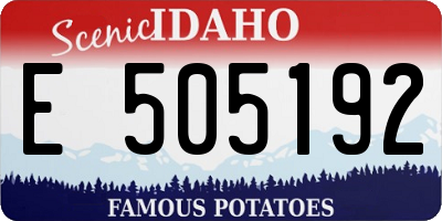ID license plate E505192
