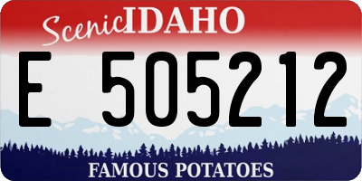 ID license plate E505212