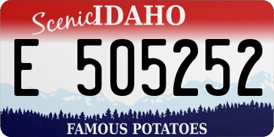 ID license plate E505252