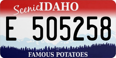 ID license plate E505258