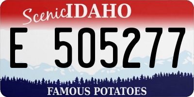 ID license plate E505277