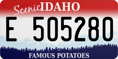 ID license plate E505280