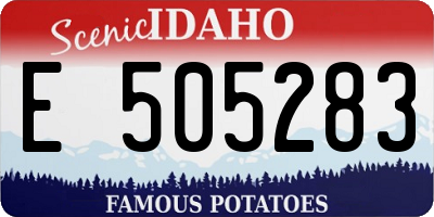 ID license plate E505283