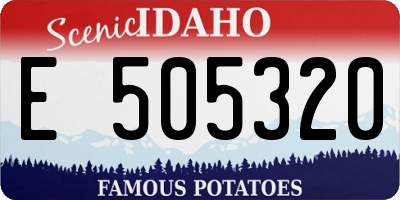 ID license plate E505320