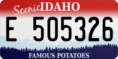 ID license plate E505326