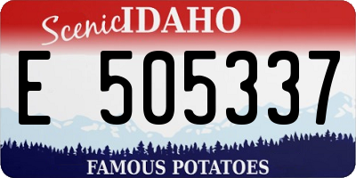 ID license plate E505337