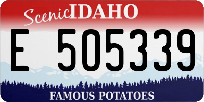 ID license plate E505339