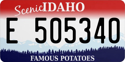 ID license plate E505340