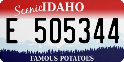 ID license plate E505344
